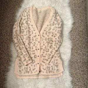 Fuzzy Leopard Cardigan